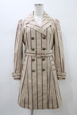画像: Jane Marple / レジメンタルストライプのライトコート M ベージュ H-26-01-18-1056-JM-CO-KB-ZH