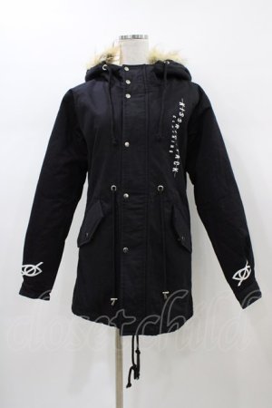 画像: KRY CLOTHING / フェイクファーモッズコート  黒 H-26-01-18-1062-EL-CO-KB-ZH