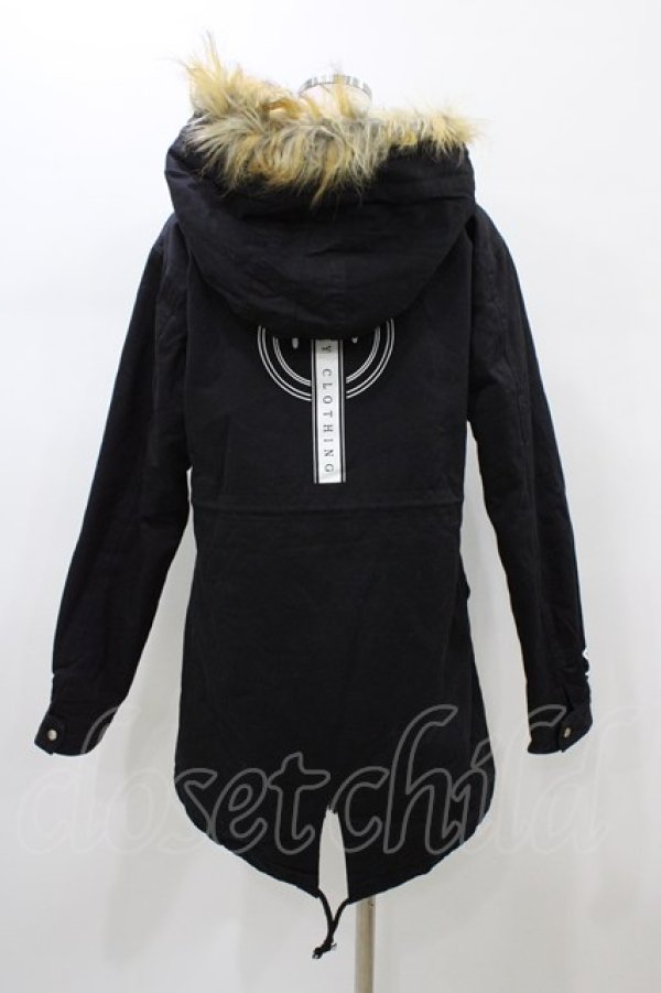 画像2: KRY CLOTHING / フェイクファーモッズコート  黒 H-26-01-18-1062-EL-CO-KB-ZH (2)