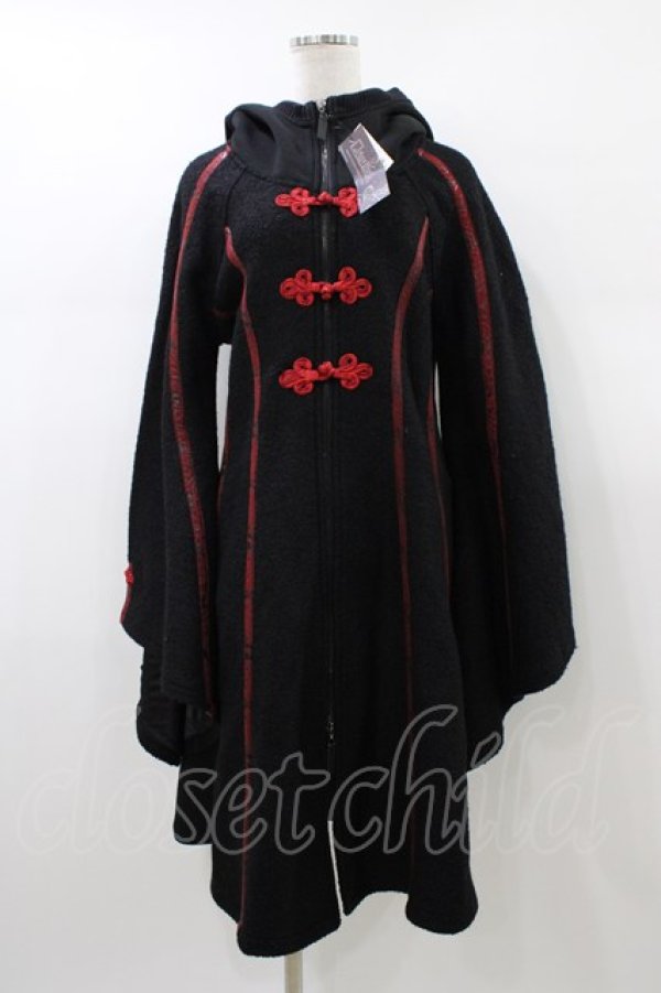 画像1: Qutie Frash / チャイナロングコート - 黒 H-26-01-18-1009-QU-CO-KB-ZH (1)