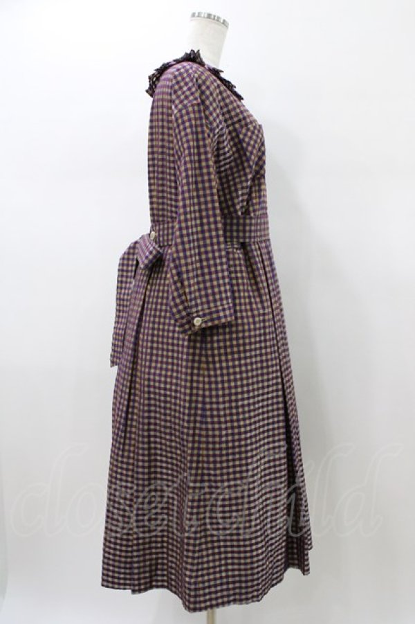 画像3: Jane Marple / アンデュラントチェックコレットドレス  マゼンタ H-26-01-18-1012-JM-OP-KB-ZH (3)