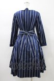 画像2: Jane Marple / Ribbon stripe jacquardのパブリックドレス  ネイビー H-26-01-18-1018-JM-OP-KB-ZH (2)
