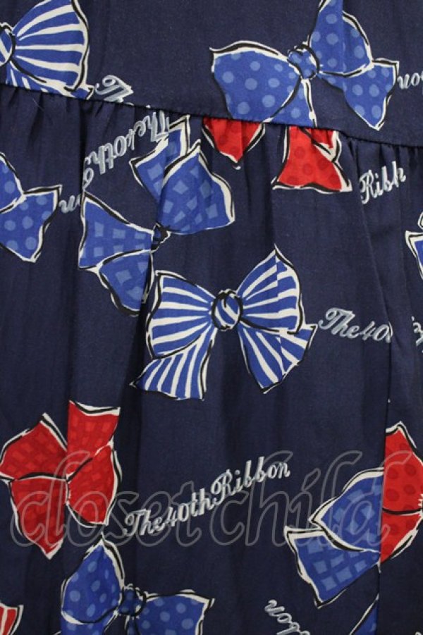 画像5: Jane Marple / Anniversary ribbonsティアードドレス  ネイビー H-26-01-18-1020-JM-OP-KB-ZH (5)
