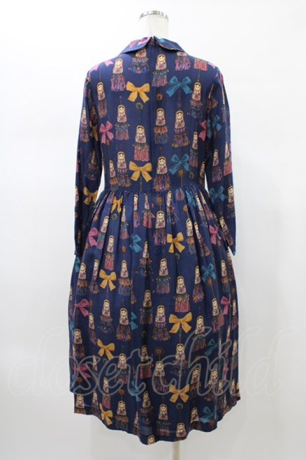 画像2: Jane Marple / Little tassel dollsのDayドレス M ブルーグレイ H-26-01-18-1022-JM-OP-KB-ZH (2)