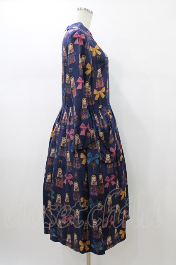 画像3: Jane Marple / Little tassel dollsのDayドレス M ブルーグレイ H-26-01-18-1022-JM-OP-KB-ZH (3)