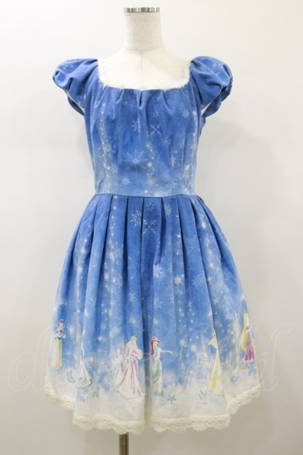 画像1: Secret Honey / If you Can Dreamワンピース（ディズニープリンセスver） size2 ブルー H-26-01-18-080-CA-OP-YZ-ZH (1)