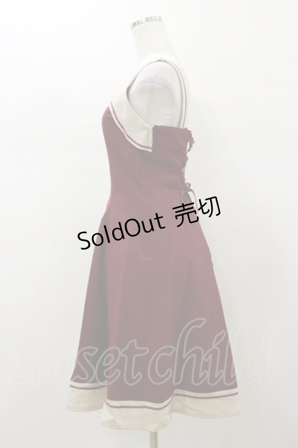 画像3: Innocent World / エンブレムフレアージャンパースカート L ボルドー H-26-01-18-083-IW-OP-NS-ZH (3)