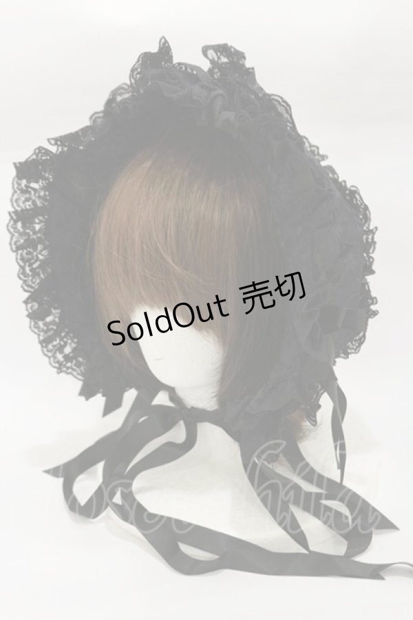 画像1: metamorphose / レースボンネット  ブラック H-26-01-18-003-ME-AC-NS-ZH (1)