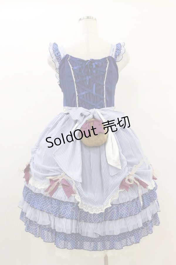 画像2: BABY,THE STARS SHINE BRIGHT / MY ANNIVERSARY/くまちゃんジャンパースカート Free ブルー H-26-01-18-016-BA-OP-NS-ZH (2)