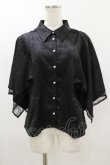 画像1: axes femme / ケープ風フレアジャガードブラウス M ブラック H-26-01-18-021-AX-BL-YZ-ZH (1)