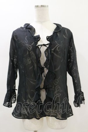 画像: INGEBORG / リボンフリルボレロ S ブラック H-26-01-18-022-LO-TO-NS-ZH