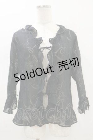 画像: INGEBORG / リボンフリルボレロ S ブラック H-26-01-18-022-LO-TO-NS-ZH