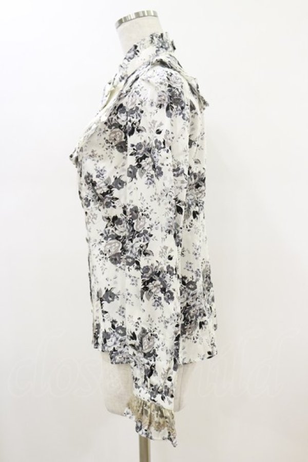 画像3: Victorian maiden / ロココブーケクラシカルドールブラウス Free モノトーン H-26-01-18-026-CL-BL-NS-ZH (3)