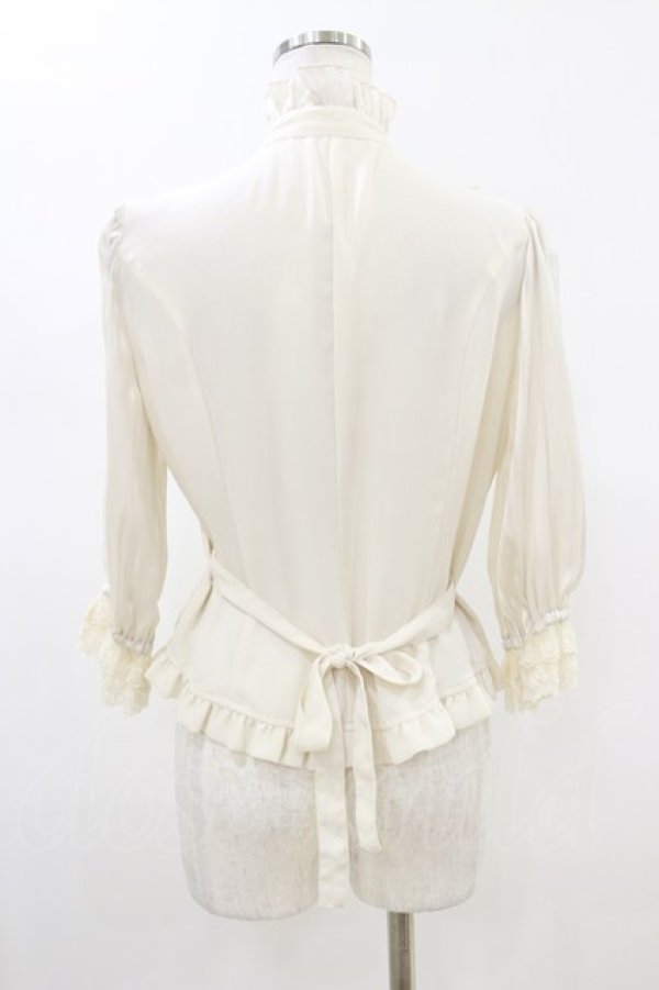 画像2: Innocent World / お袖ストライプブラウス M 生成り H-26-01-18-027-IW-BL-NS-ZH (2)