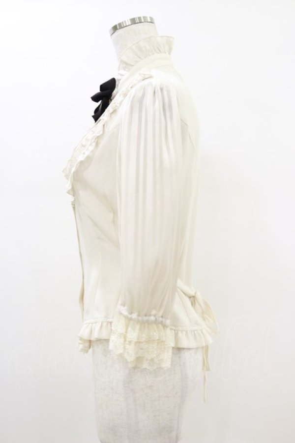 画像3: Innocent World / お袖ストライプブラウス M 生成り H-26-01-18-027-IW-BL-NS-ZH (3)