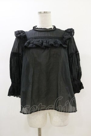 画像: Angelic Pretty / Romantic Laceブラウス Free ブラック H-26-01-18-029-AP-BL-NS-ZH