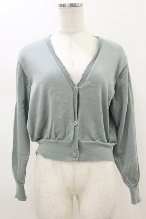 画像: F&A / ガラス風クリアフラワー釦UVカットニットカーディガン Free MINT H-26-01-18-035-LO-TO-NS-ZH