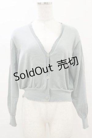 画像: F&A / ガラス風クリアフラワー釦UVカットニットカーディガン Free MINT H-26-01-18-035-LO-TO-NS-ZH