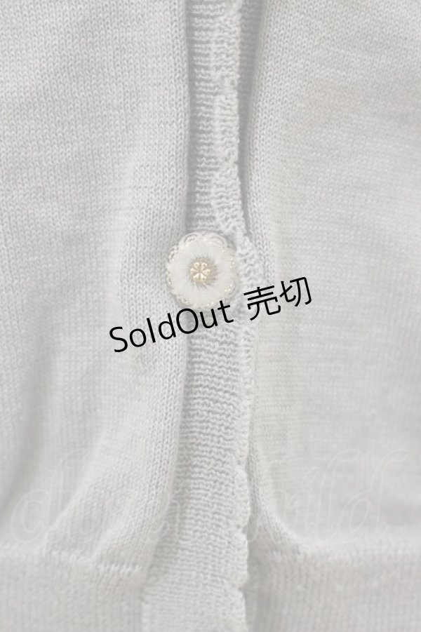 画像3: F&A / ガラス風クリアフラワー釦UVカットニットカーディガン Free MINT H-26-01-18-035-LO-TO-NS-ZH (3)