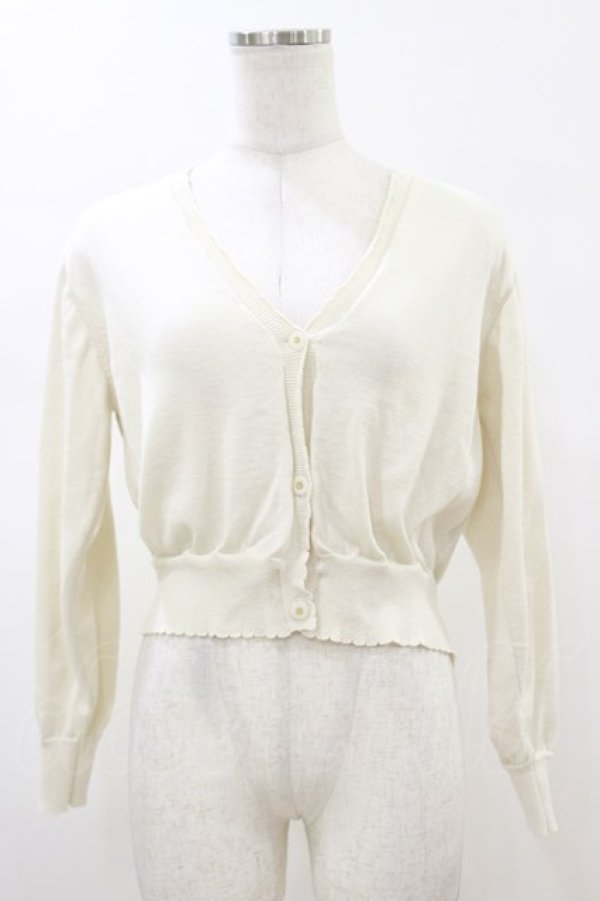 画像1: F&A / ガラス風クリアフラワー釦UVカットニットカーディガン Free OFFWHITE H-26-01-18-036-LO-TO-NS-ZH (1)
