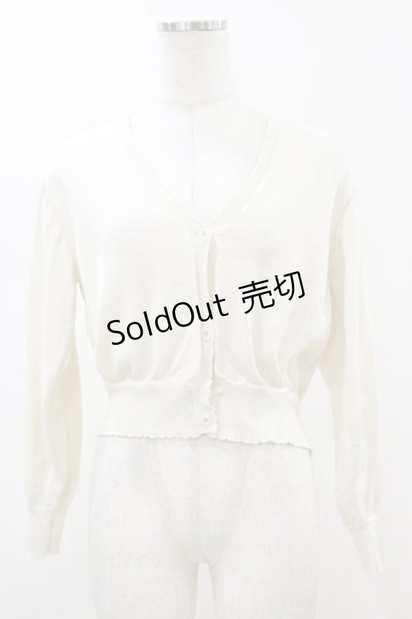 画像1: F&A / ガラス風クリアフラワー釦UVカットニットカーディガン Free OFFWHITE H-26-01-18-036-LO-TO-NS-ZH (1)