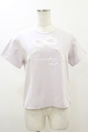 画像: evelyn / チュールリボンTシャツ Free ピンク H-26-01-18-038-LO-TS-NS-ZH