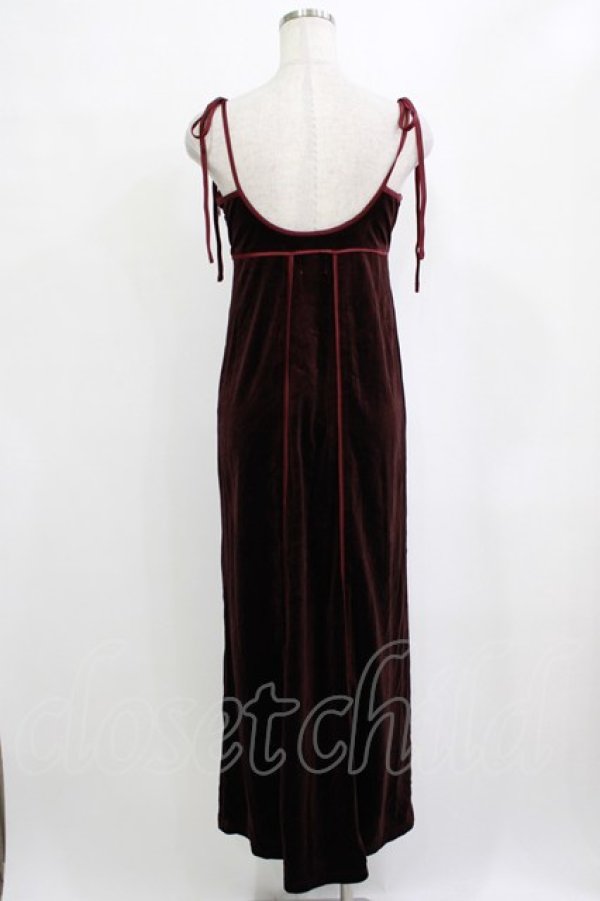 画像3: merry jenny / ribbonベロアキャミワンピース  ボルドー H-26-01-19-028-LO-OP-KB-ZH (3)