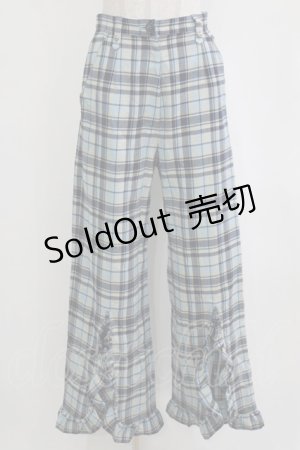 画像: MILK / New waveサスペンダーパンツ  サックスチェック H-26-01-19-031-ML-PA-KB-ZH