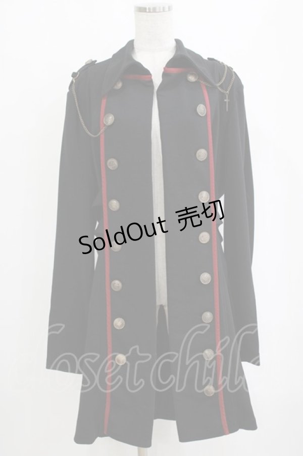 画像1: PUTUMAYO / 【中二病でも恋がしたい！戀】Wロングジャケット  ブラック H-26-01-19-033-PT-JA-KB-ZH (1)