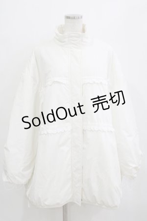 画像: merry jenny / ribbonフリルパデットジャケット  アイボリー H-26-01-19-038-LO-JA-KB-ZH