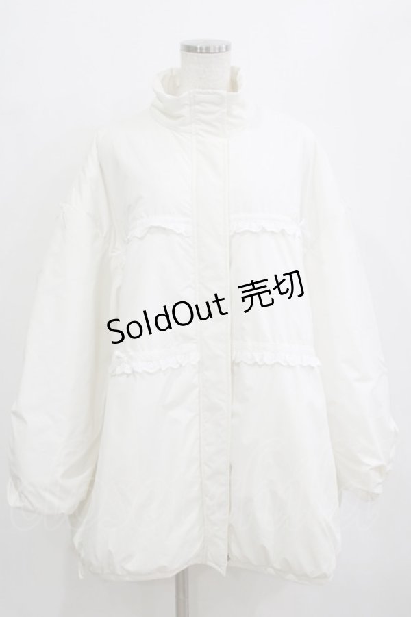 画像1: merry jenny / ribbonフリルパデットジャケット  アイボリー H-26-01-19-038-LO-JA-KB-ZH (1)