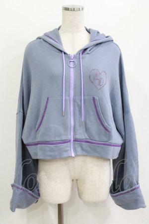 画像: LAND by MILK BOY / HEART STONE HOODIES  ブルー H-26-01-19-041-MB-TO-KB-ZH