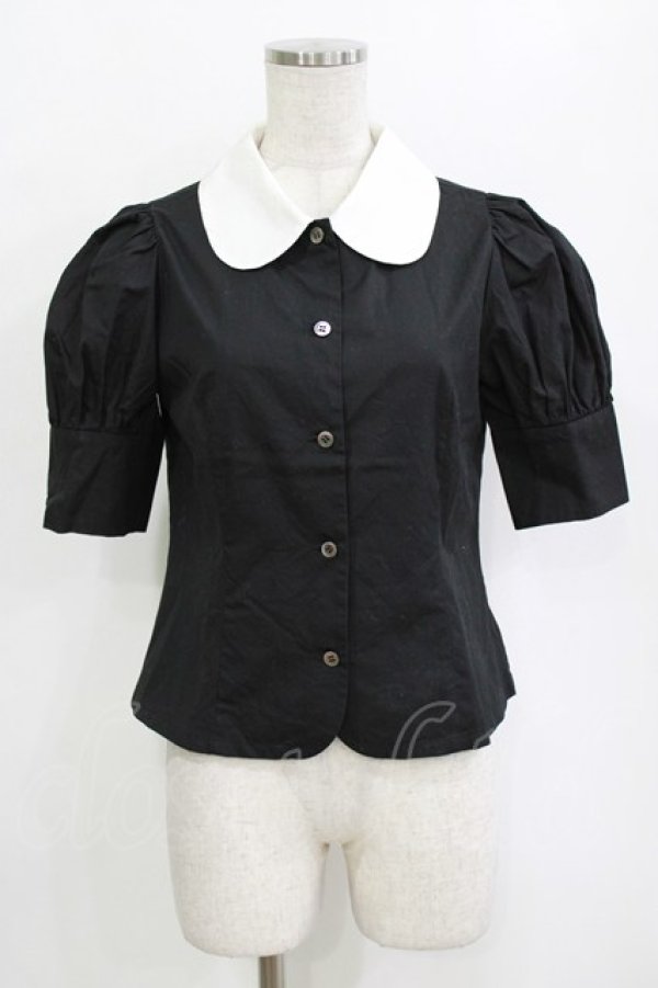 画像1: MILK / アニーブラウス  ブラック H-26-01-19-046-ML-BL-KB-ZH (1)