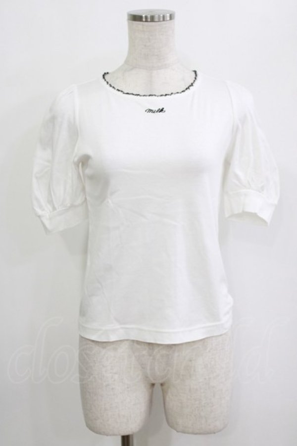 画像1: MILK / MILKパフTee  オフ H-26-01-19-047-ML-TO-KB-ZH (1)