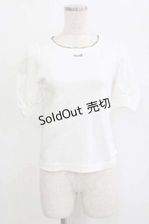 画像1: MILK / MILKパフTee  オフ H-26-01-19-047-ML-TO-KB-ZH (1)