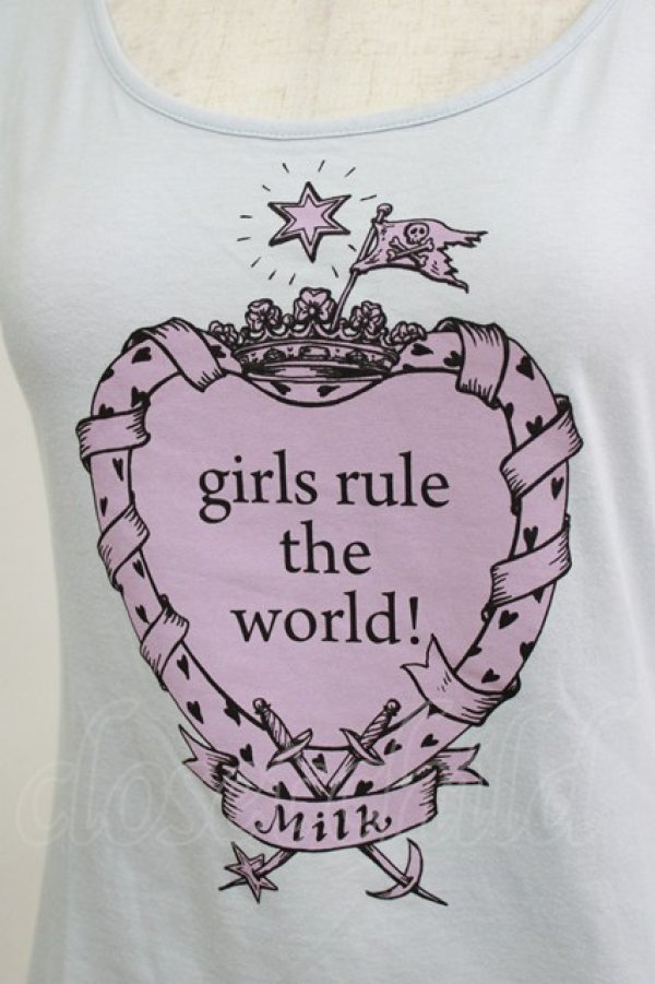 画像4: MILK / girls rule the world Tee  サックス H-26-01-19-049-ML-TO-KB-ZH (4)