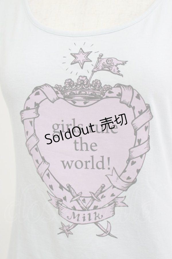画像4: MILK / girls rule the world Tee  サックス H-26-01-19-049-ML-TO-KB-ZH (4)