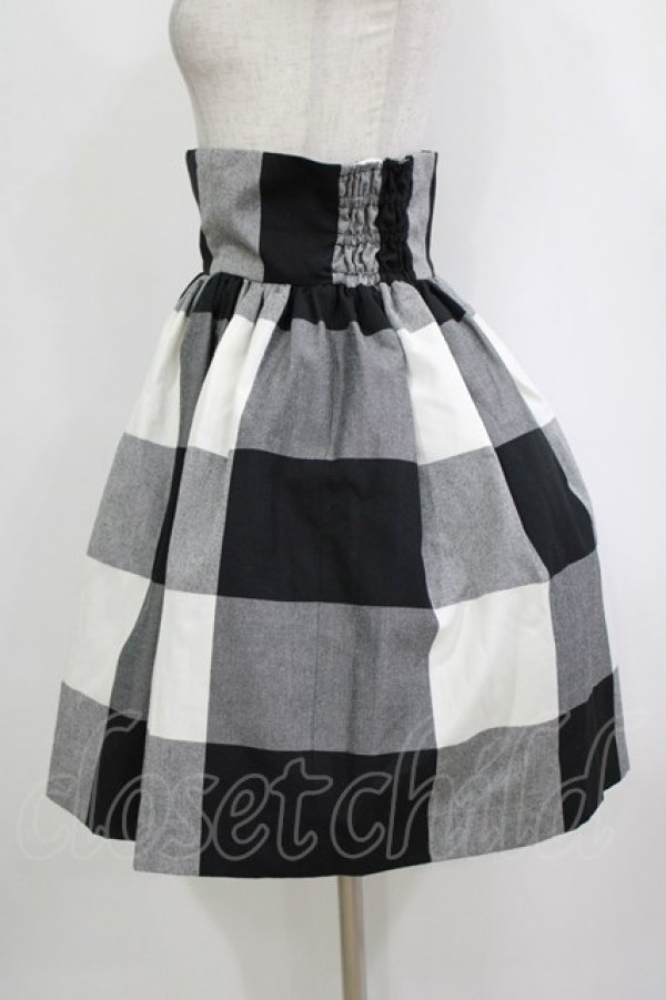 画像2: MILK / GINGHAMスカート  ブラック H-26-01-19-052-ML-SK-KB-ZH (2)