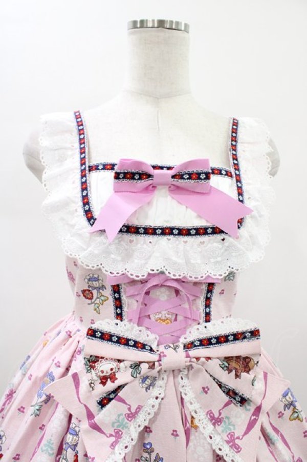 画像4: BABY,THE STARS SHINE BRIGHT / くみゃちゃんのHarvest Festival柄ジャンパースカートII Free ピンク H-26-01-19-1026-BA-OP-NS-ZH (4)