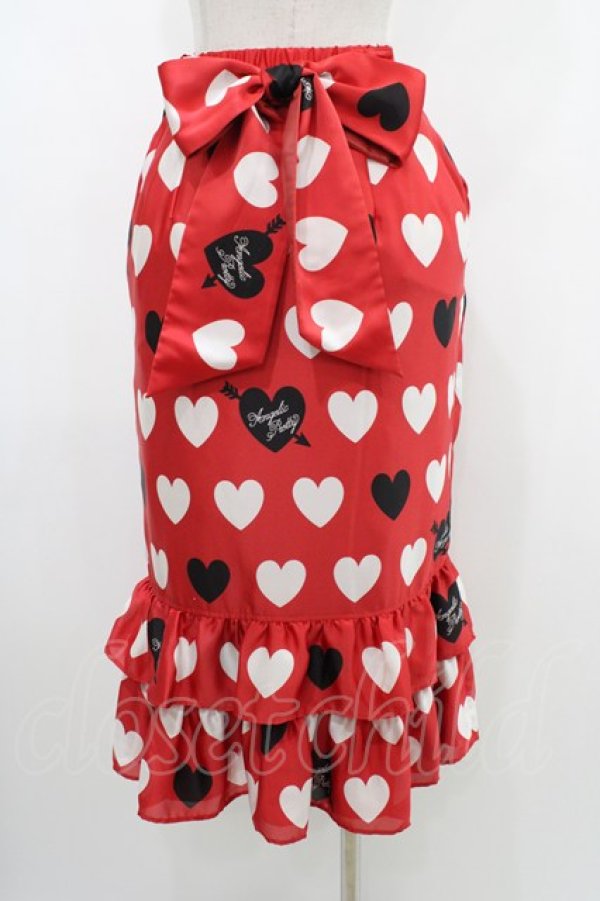 画像2: Angelic Pretty / 【渋谷限定】Dolly Heartティアードスカート Free レッド H-26-01-19-1028-AP-SK-NS-ZH (2)