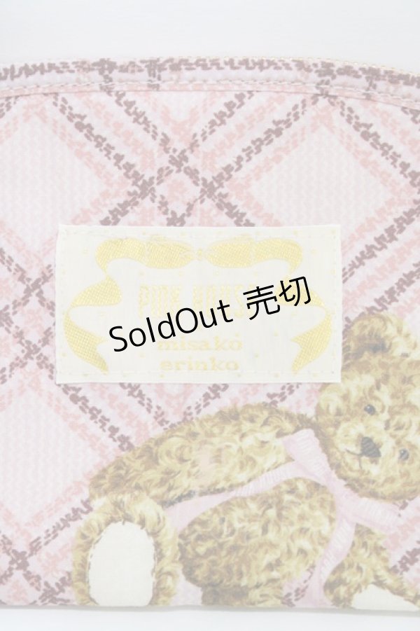 画像2: PINK HOUSE / PINK HOUSE×misako&erinkoピンクリトルテディプリントポーチ  ピンク H-26-01-19-1005-LO-ZA-NS-ZH (2)