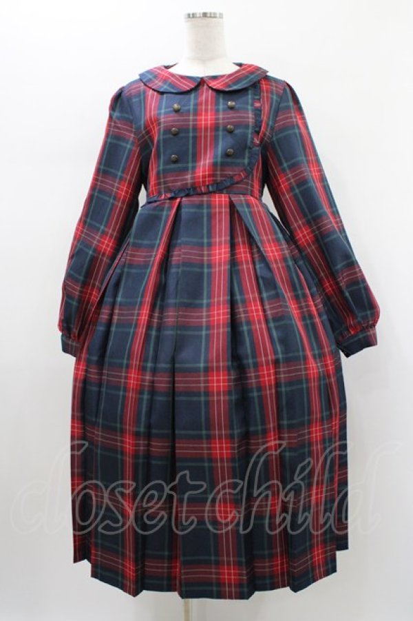 画像1: FLC / MINA*タータンチェックワンピース L グリーン H-26-01-19-1031-0-OP-NS-ZH (1)