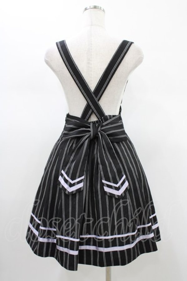 画像2: Amavel / ライン入りレジメンタルストライプ柄サイドプリーツジャンスカ FREE グレー H-26-01-19-1040-CA-OP-YZ-ZH (2)