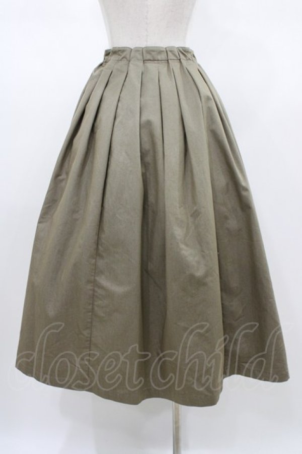 画像2: INGEBORG / クールモーションツイルタックスカート 9号 サンドベージュ H-26-01-19-1042-LO-OP-NS-ZH (2)