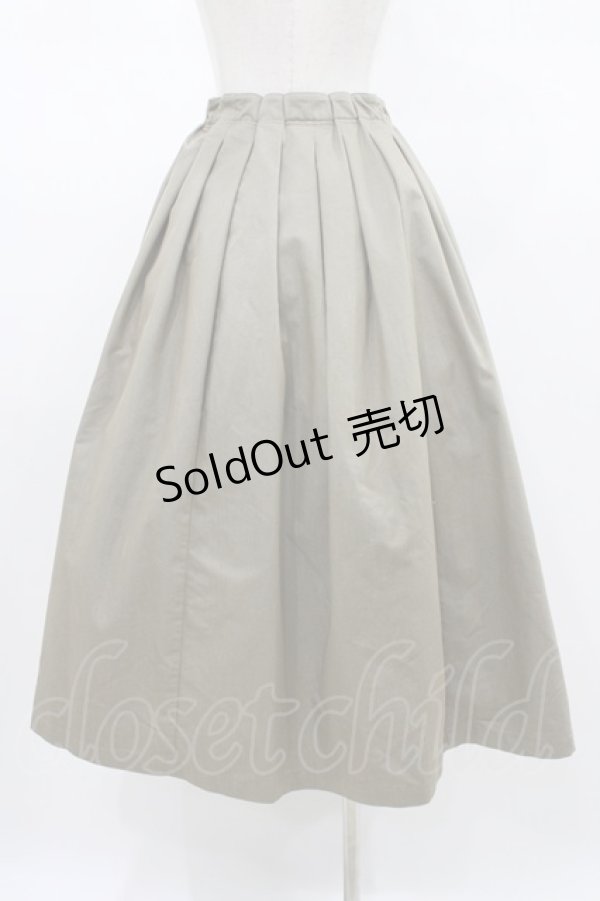 画像2: INGEBORG / クールモーションツイルタックスカート 9号 サンドベージュ H-26-01-19-1042-LO-OP-NS-ZH (2)