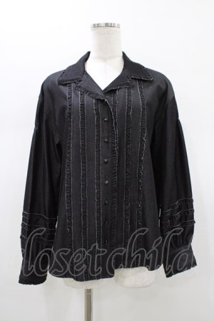 画像: INGEBORG / デニム×タフタジャケット 9号 ブラック H-26-01-19-1044-LO-JA-NS-ZH