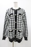 画像1: Ank Rouge / ビジューボタン千鳥カーデ M ブラック H-26-01-19-1045-CA-TO-NS-ZH (1)