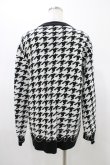 画像2: Ank Rouge / ビジューボタン千鳥カーデ M ブラック H-26-01-19-1045-CA-TO-NS-ZH (2)
