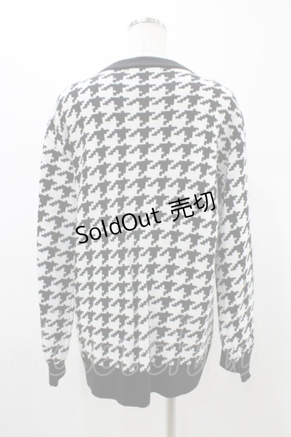 画像2: Ank Rouge / ビジューボタン千鳥カーデ M ブラック H-26-01-19-1045-CA-TO-NS-ZH (2)