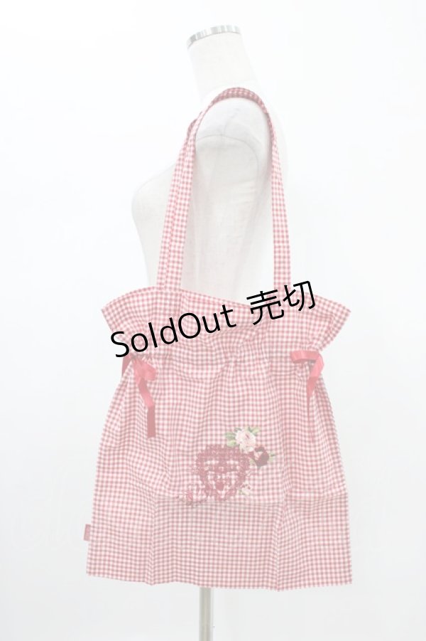 画像1: PINK HOUSE / ノベルティ巾着バッグ  レッド H-26-01-19-1008-LO-BG-NS-ZH (1)